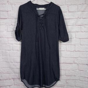 Bobbie Brooks Ladies Medium Lace-Up Denim Dress